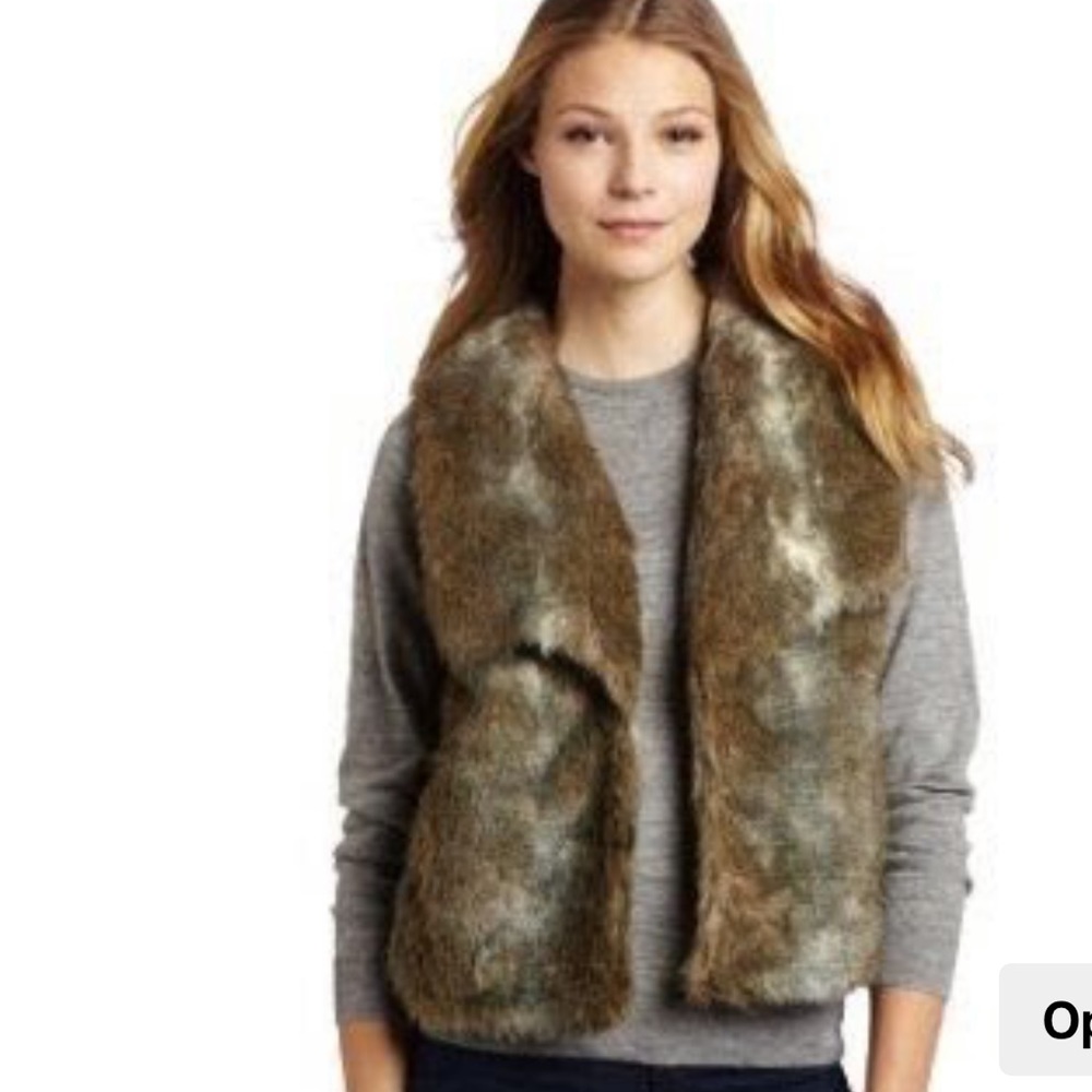 Joie Mirela Faux Fur Vest Size S